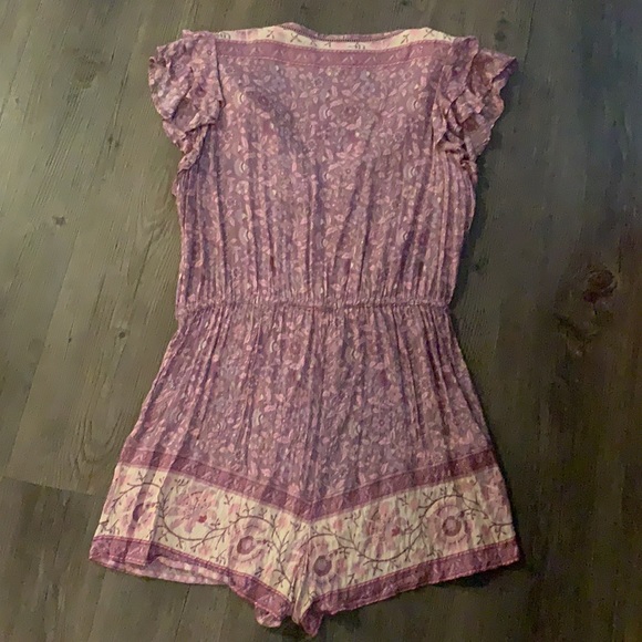 Spell Dahlia Playsuit in Mulberry - Picture 5 of 14